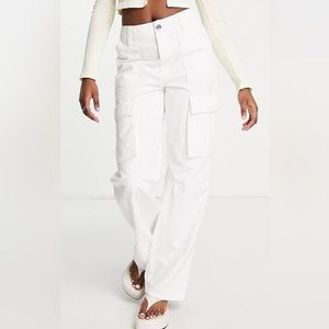 White cargo pants